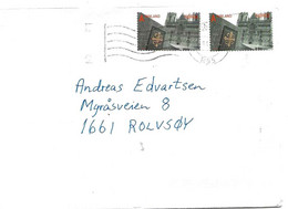 Norway 2012 Cover With Two Stamps Tourism; Europe: Visits  - Nidaros Cathedral, Mi 1782 Cancelled On Cover - Covers & Documents