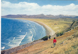 Postcard Harlech Bay And Snowdon My Ref B25136 - Merionethshire