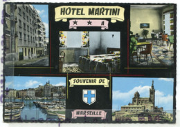 - Souvenir De MARSEILLE - Hôtel Martini, Multi Vues, Grand Format, Bd Gustave Desplaces, Non écrite, TTBE, Scans. - Castellane, Prado, Menpenti, Rouet