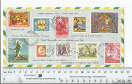 Christmas Card Featuring Embossed Pictures Of Stamps And Cancellations.NOTE No Actual Stamps.....................(Box 8) - Autres & Non Classés