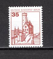 ALLEMAGNE BERLIN N°  632   AVEC NUMERO NOIR  NEUF SANS CHARNIERE COTE  ? €  MONUMENT CHATEAUX - Roulettes