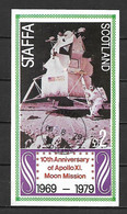 Staffa 1979 Space - APOLLO XI MS USED (DMS08) - Europa