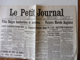 30 Août 1914  LE PETIT JOURNAL :Villes Belges Bombardées Et Incendiées ; Louvain Réduit En Cendres; Situation Namur ;etc - Le Petit Journal