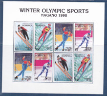 Timbres De La Rép Dominicaine, Jeux Olympique D'hiver De Nagano, Feuillet De 1997 MI N° 2372/75 MNH**à 50% - Winter 1998: Nagano