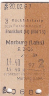 Biglietto Ferroviario Di Treni Tedesco - Anno 1967 - Europe