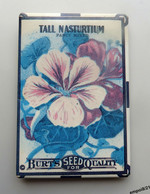 Vintage Magnet  Publicitaire TALL NASTURTIUM Burt's Seed For Quality - Made In USA -  8 X 5,5 Cm - Pubblicitari