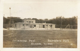 Real Photo Belvidere Park Swimming Pool Illinois - Otros & Sin Clasificación