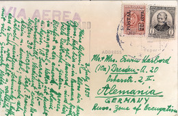 1950 ECUADOR , T.P. CIRCULADA , GUAYAQUIL - DRESDEN , PASEO DE LAS COLONIAS - Ecuador