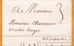 1744 - Lettre Pliée Avec Correspondance De Dijon Vers Beaune - Taxe 3 - Règne De Louis XV - 1701-1800: Precursores XVIII