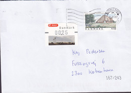 Denmark SYDJYLLANDS POSTCENTER 2007 Cover Brief ATM / Frama Label Mi. 31 Wind Mills Windkraftlagen - Automatenmarken [ATM]