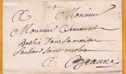 1743 - Lettre Pliée Avec Correspondance De Fontenay Vers Beaune  - Règne De Louis XV - 1701-1800: Précurseurs XVIII