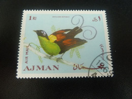 Ajman - Diphyllodes Respublica - 1 RI - Air Mail - Oblitéré - Polychrome - Année 1971 - - Spatzen