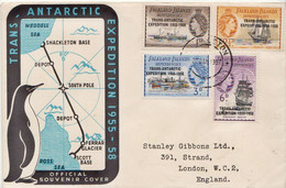 Postal History Cover: Falkland Set On Used FDC - Research Programs
