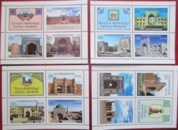 Uzbekistan  2007  Architecture Of Old  Uzbekistan - Bukhara, Khiva, Kokand, Tashkent  4 S/S  MNH - Oezbekistan