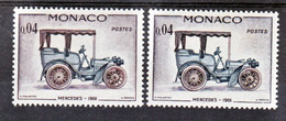 Monaco  560  Variété Gris Et Normal Mercedes 1901 Neuf ** TB MNH Sin Charnela - Variétés