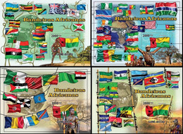 Guinea Bissau 2010, Africans Flags, 4BF - Timbres