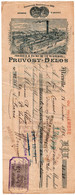 MERVILLE - Lettre De Change Illustrée 1892 - Fonderie & Usine De La Clarence - PRUVOST - DELOS - Bills Of Exchange