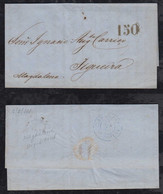 Brazil Brasil 1861 Entire Cover BAHIA To FIGUEIRA Portugal - Covers & Documents