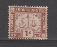 HONG-KONG: 1924  POSTAGE  DUE  -  BALANCE  1 C. NO  GLUE  - YV/TELL. 1 - Segnatasse