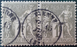 R1311/441 - SAGE TYPE I (PAIRE) N°72 - LUXE - CàD De VIENNE (Isère) Du 15 JUIN 1888 - 1876-1878 Sage (Type I)
