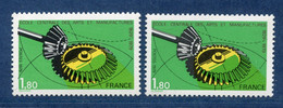 ⭐ France - Variété - YT N° 2066 - Couleurs - Décalage - Neuf Sans Charnière - 1979 ⭐ - Unused Stamps