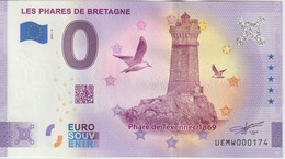 Billet Touristique 0 Euro Souvenir France 29 Phares De Bretagne 2021-8 N°UEMW000174 - Privatentwürfe