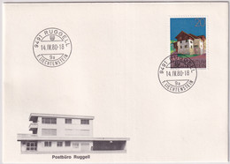 Zumstein 633 Illustrierter Brief Post Ruggell - Storia Postale