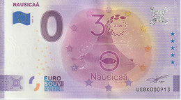 Billet Touristique 0 Euro Souvenir France 62 Nausicaa 2021-6 N°UEBK000913 - Private Proofs / Unofficial