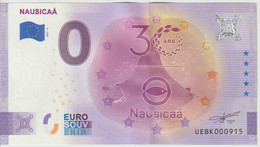 Billet Touristique 0 Euro Souvenir France 62 Nausicaa 2021-6 N°UEBK000915 - Essais Privés / Non-officiels