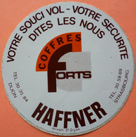 AUTOCOLLANT STICKER (couleur: Orange) - COFFRES FORTS HAFFNER - DIJON - STRASBOURG - Stickers