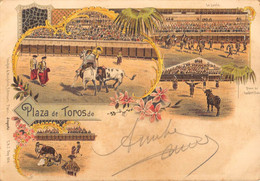 CPA TAUROMACHIE PLAZA DE TOROS CPA PRECURSEUR ESPAGNE LITHO (dos Non Divisé  CORRIDA - Stierkampf