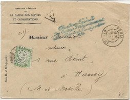 LETTRE AFFRANCHIE TAXE N° 30  OBLITEREE CAD PARIS DEPART 1903 - 1859-1959 Lettres & Documents