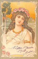 CPA ILLUSTRATEUR EMILE STORCH VIENNE ART NOUVEAU FEMME DES ANNEES 1900 AUX CHEVEUX DENOUES ANNEE 1902 - Autres & Non Classés