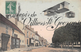 Souvenir De VILLIERS SAINT GEORGES - CPA Fantaisie - Avion - Villiers Saint Georges