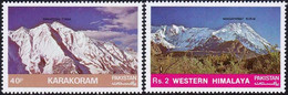 Pakistan 1985 Stamps Mountain Peaks Of Pakistan  Rakaposhi (Karakoram)  Nangaparbat (Western Himalaya) - Climbing
