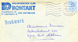 1978 Enveloppe Gefr. 4.50 Fr Catnr 1839 Van WTC KONTAKT St Niklaas - 1977-1985 Zahl Auf Löwe (Chiffre Sur Lion)