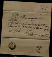 ROMANIA 1878 PREPHILATELY LETTER SENT IN 24/6/1878  TO BUCURESTI VF!! - ...-1858 Prephilately