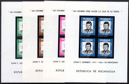 Nicaragua 1965 Kennedy Commemoration Souvenir Sheets Unmounted Mint. - Nicaragua