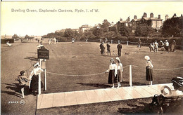 CARTE PHOTO ILE DE MAN BOWLING GREEN ESPLANADE GARDENS RYDE I OF W - Insel Man