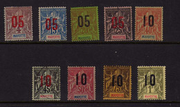 Mayotte (1892-1907) - Type Groupe Surcharge  Neufs* Sg Ou Oblit-  MH  No Gum - Unused Stamps