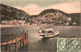 CPA Suisse (Vaud) L'Abbaye - Le Pont, Bateau Sur Le Lac De Joux TBE Couleur 1907, - L'Abbaye