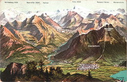 CPA Suisse (Nidwald Et Obwald) Stansstad-Engelberg TBE 1909 Couleur Stanserhorn, Stans, Büren, Rickenbach, Walenstöcke - NW Nidwald