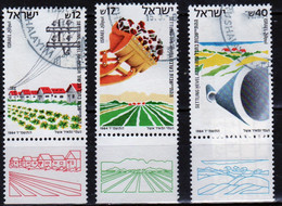 Israel Set Of Stamps From 1985 To Celebrate  New Settlements In Fine Used With Tabs - Used Stamps (with Tabs)