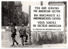 (ZZ 47) Germany (2 Postcard) West Berlin - American Zone - - Muro Di Berlino