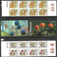 Norway   1995-6   Sc#1087b & 1089b Berries Set Booklets MNH  2016 Scott Value $24 - Markenheftchen
