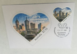 (ZZ 48) Australia - Let's Melbourne Again - COVID-19 Hear Shape Stamp For End Of Lockdown In Victoria State (26-10-2020) - Covers & Documents