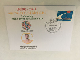 (ZZ 48) 2020 Tokyo Paralympic - Australia Gold Medal Cover Postmarked Haymarket (Swimming) B. Hence - Summer 2020: Tokyo