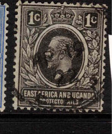 KUT 1921 1c Black KGV SG 65 U #ATC11 - Protectorados De África Oriental Y Uganda