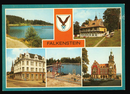 DDR Mehrbild Foto AK Um 1980 Falkenstein Im Vogtland, Freibad, Ferienheim, Rathaus - Falkenstein (Vogtland)