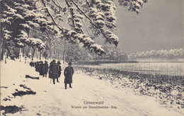 Deutsches Reich PPC Grunewald Winter Am Hundekehlen-See Karl Altmann Berlin-Fridenau Gru. 34 (2 Scans) - Grunewald